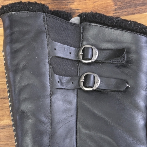 Keen Orla Knee High Tall Black Leather Faux Shearling Lined Winter Boots… - Picture 6 of 10